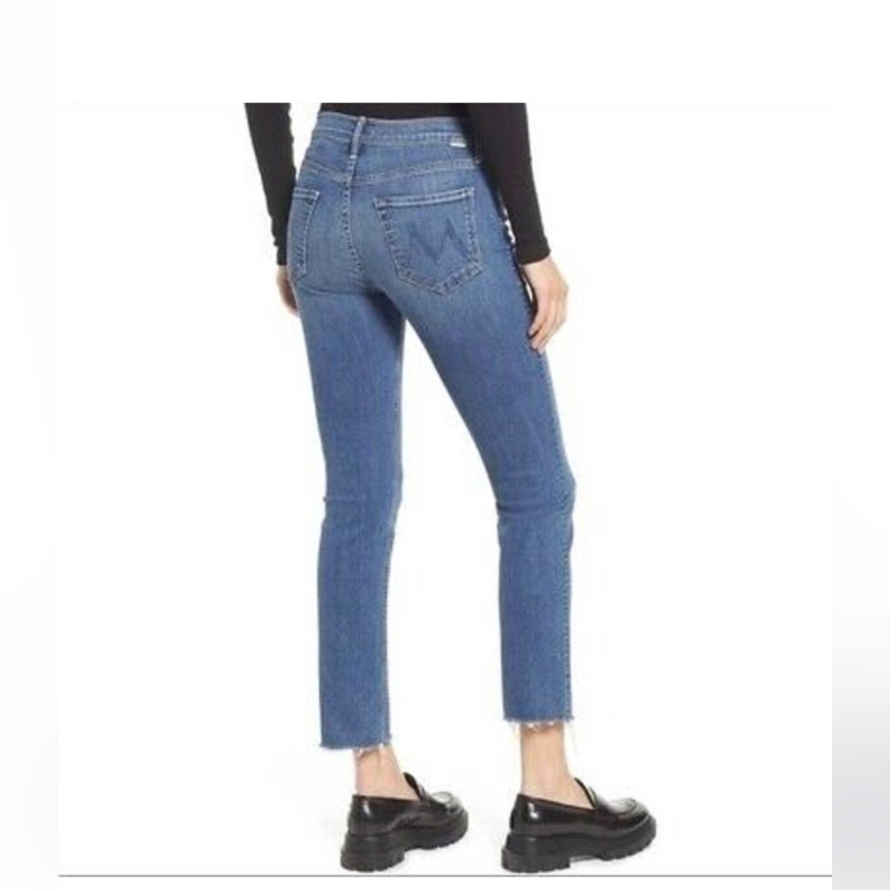 Mother The Mid Rise Dazzler Ankle Fray in This Time Next Year Wash, Size 27